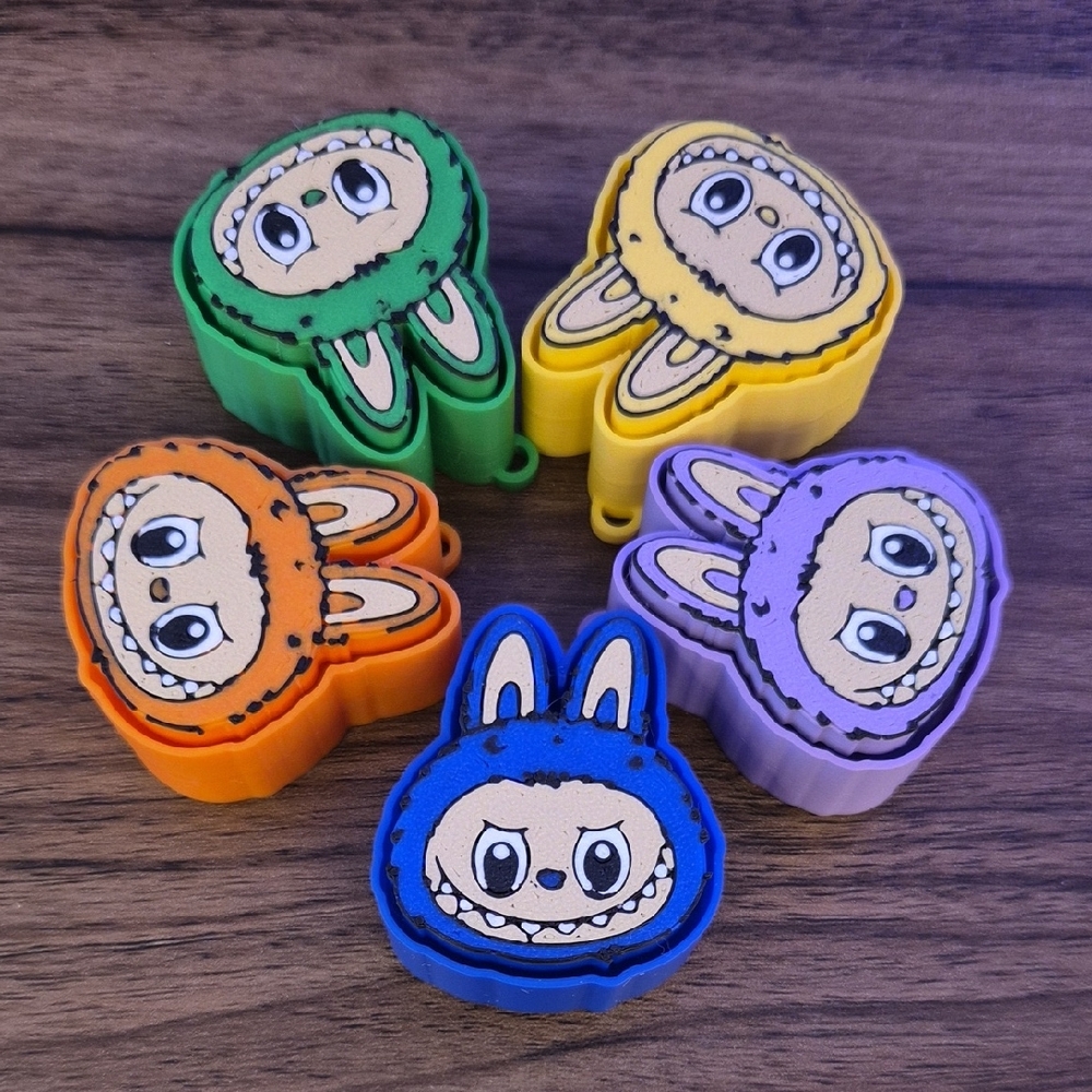 Labubu Clickers With Keychain Hole